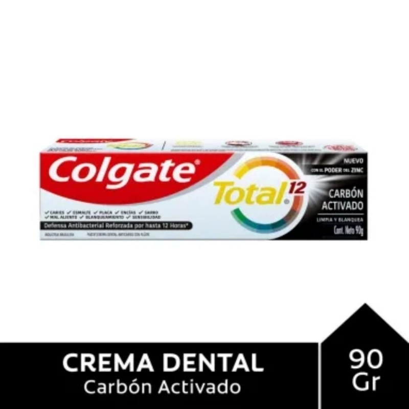 Colgate Total 12 Dentifrico Carbon Activado 90 gr