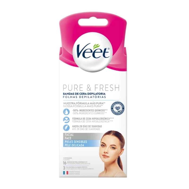 Veet Bandas Cera Fria Facial 16 un Tienda Sancor Salud
